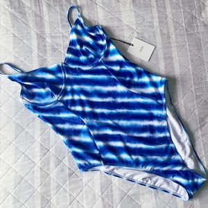 Onia Bustier Tie Dye One Piece Swimsuit
